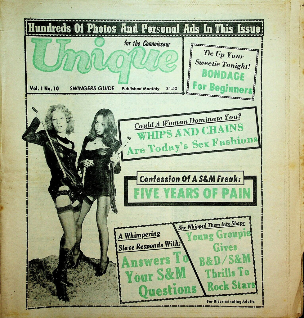 Unique Fetish Newspaper Whips And Chains vol.1 #10 1970's 022120lm-ep2