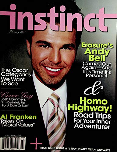Instinct Gay Magazine Cover Guy Josh Hammers / Andy Bell Comes Out Again February 2005