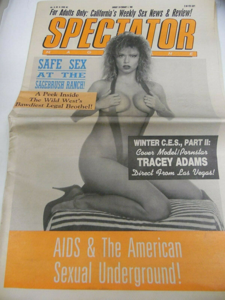Spectator Newspaper Tracy Adams #487 1988 w/Nina Hartley Mailer 042919lm-ep2