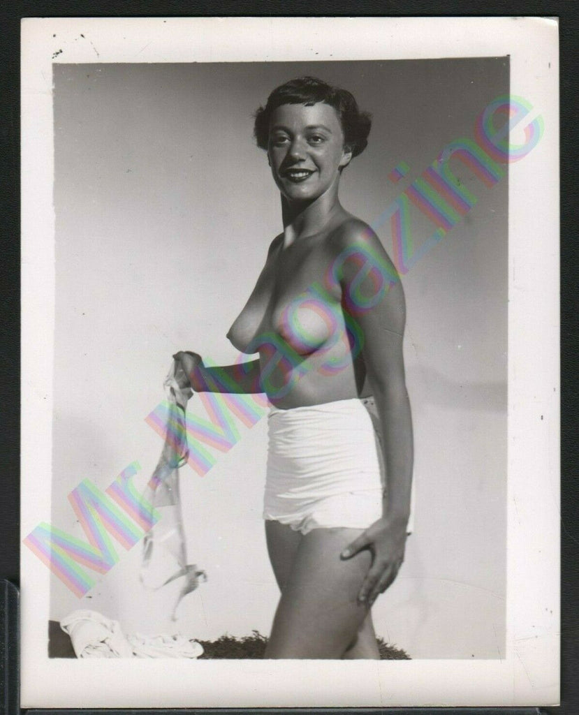 Vintage B&W Risque Pinup 4" x 5" Sexy Brunette Cheesecake BH50
