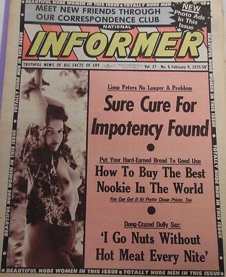 Informer Adult Newspaper Cure For Impotency February 9, 1975 011213lm-epa