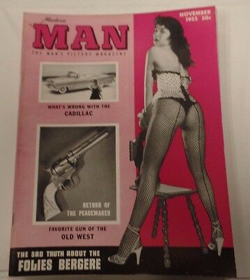 Modern Man Adult Magazine Maria Stinger November 1955 ex 021316lm-ep
