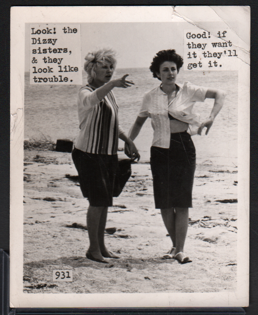 1950s Pinup B&W Risque Photo 4"x5" Women Wrestling Sexy Cheesecake AB70