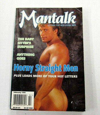Mantalk Gay Adult Digest Horny Straight Men February 1995 vg 081914lm-e