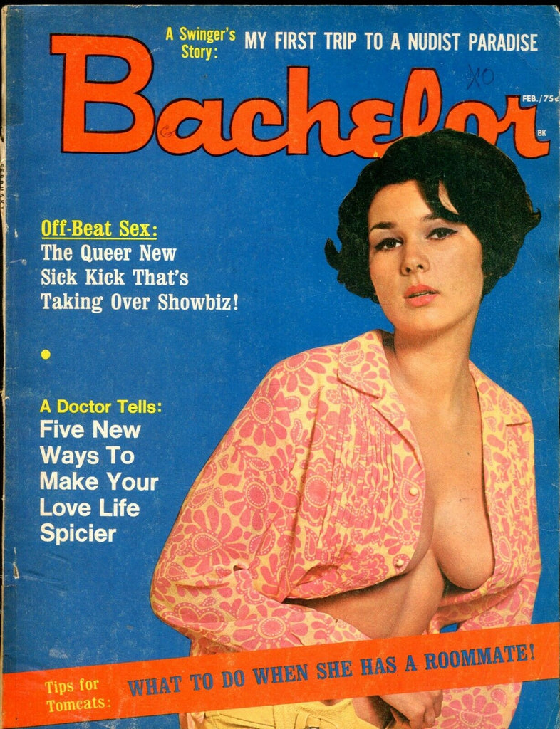 Bachelor Vintage Magazine Cover Girl Yvette Merrick February 1969 102819lm-ep