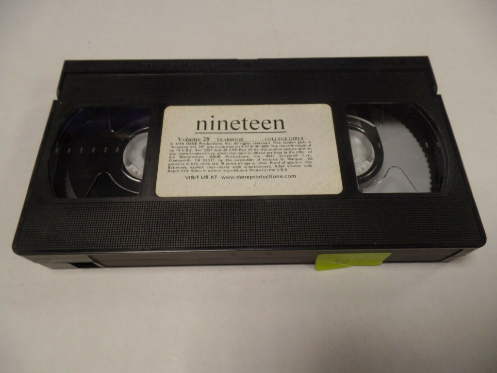 Nineteen Vol 28 Yeabook College Girls Dane Prod Adult VHS 052019AMP