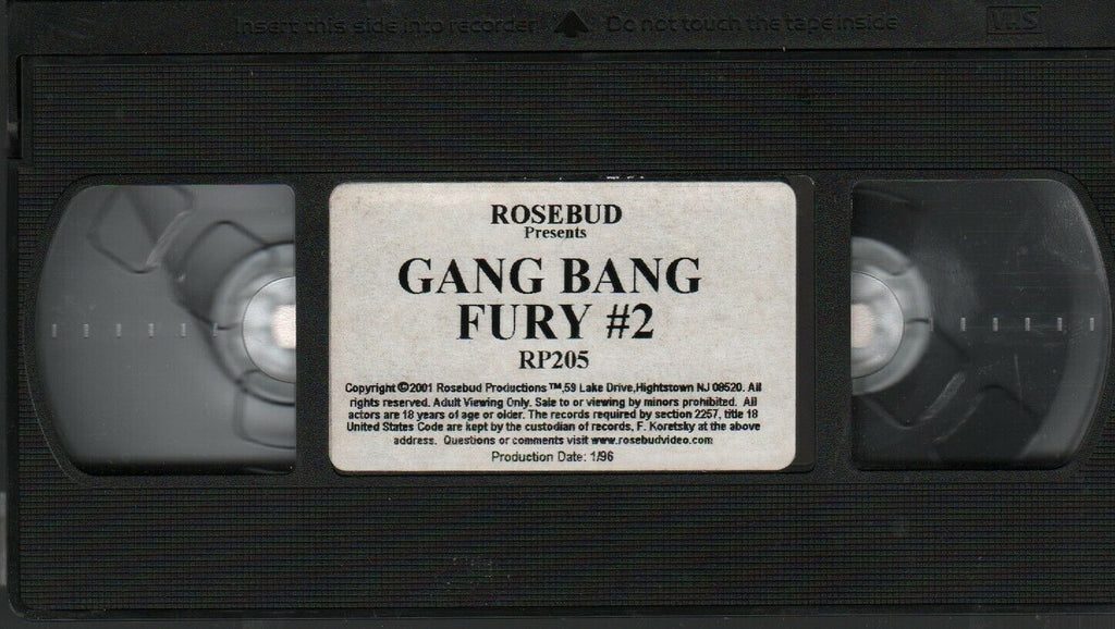 Gang Bang Fury #2 Rosebud 1996 Adult VHS 021720AMP2