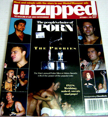 Unzipped Gay Adult Magazine"Peoples Choice of Porn" 1998 nm/cln 043013Lm-ep