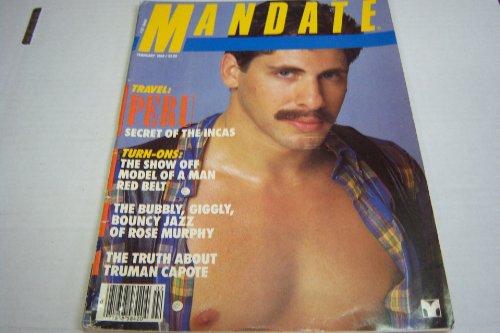Mandate Gay Adult Magazine "Turn-ons: the Show Off, Model of a Man, Red Belt" February 1985