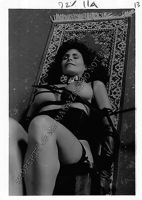 Adult 1990s B&W Photo 5x7 Bondage Busty MILF Ashley Renee Bound & Whipped 13NS