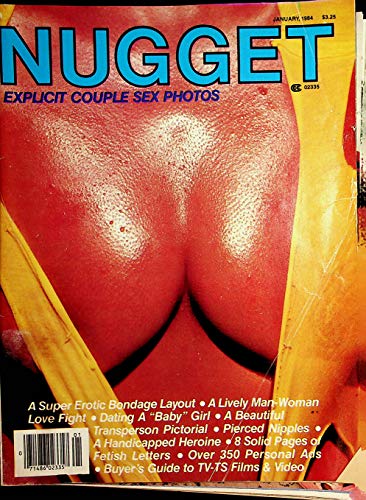 Nugget Adult Magazine Super Erotic Bondage Layout/ Man-Woman Love Fight January 1984  040626lmp