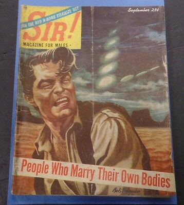 Sir! Adult Magazine Marry Their Own Bodies September 1954 gd 010116lm-ep