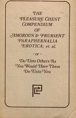 Pleasure Chest Compendium Paraphernalia Erotica 1970's 042318lm-ep