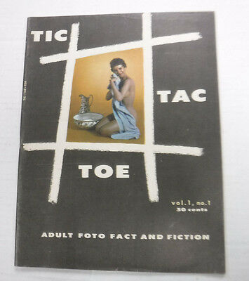 Tic Tac Toe Busty Adult Magazine Bitsy Sanders #1 1959 092215lm-ep