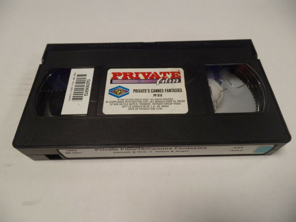 Private Film 16 Cannes Fantasies Hannah Kim Timea 1994 90m Adult VHS 030119AMP