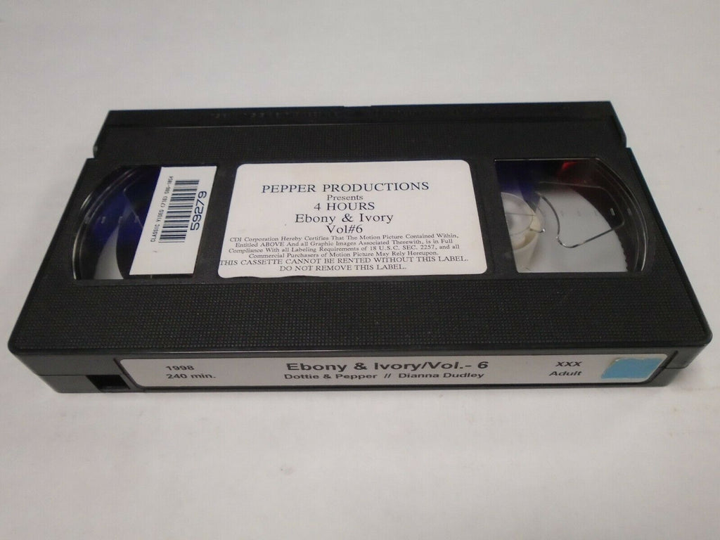 Ebony & Ivory Vol 6 Dottie & Pepper Dianna Dudle 1998 240min Adult VHS 020819AMP