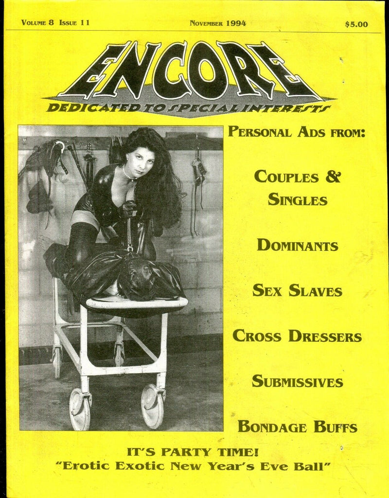 Encore Fetish Contacts Magazine New Year's Eve Ball November 1994 112618lm-ep