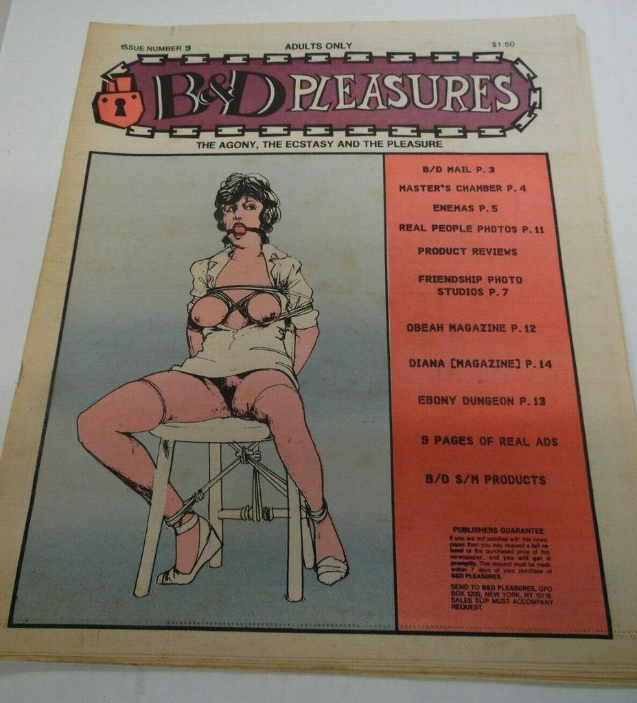B&D Pleasures Newspaper Master's Chamber #9 1982 122419lm-ep