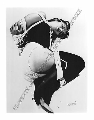 Adult Vintage B&W Photo 4x5 Bondage Beautiful Brunette Bound & Dominated 82WL