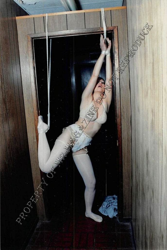 Adult Vintage 1990s Photo 4x6 Bondage Sexy Brunette Tied Up and Dominated 1FM