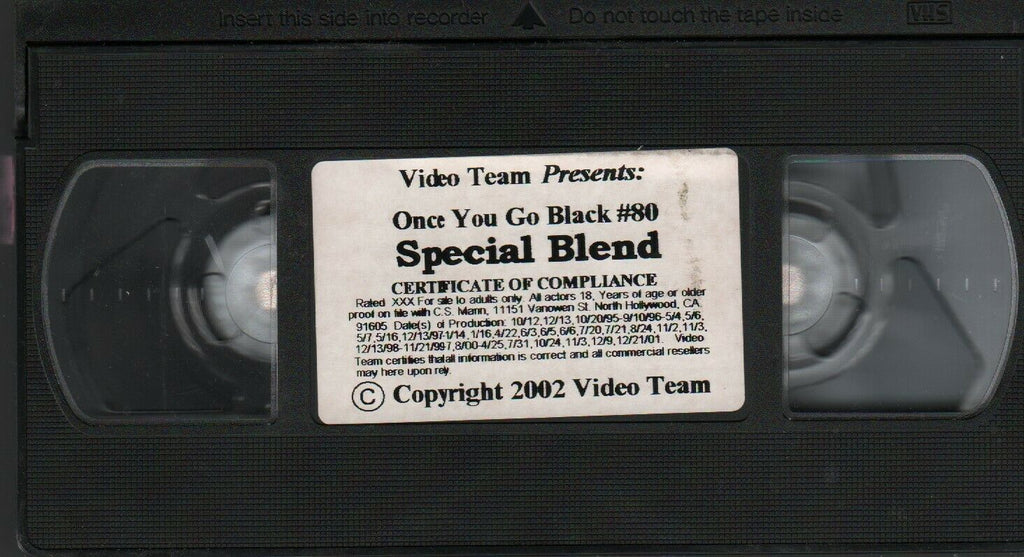 Once You Go Back #80 Special Blend 2002 Adult VHS 021720AMP