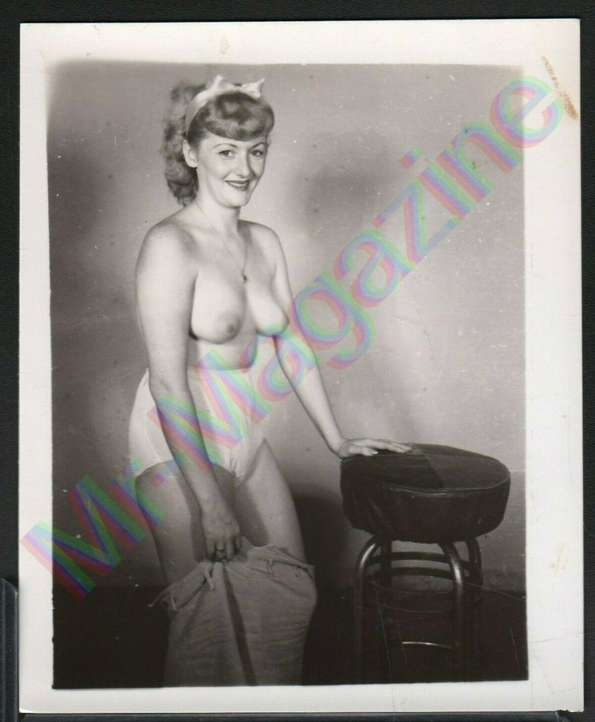 Vintage B&W Risque Pinup 4" x 5" Sexy Blonde Cheesecake BH4