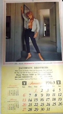 Playboy Playmate 1963 Advertising Calendar Ellen Stratton 17" x 9" 052218lm-ep