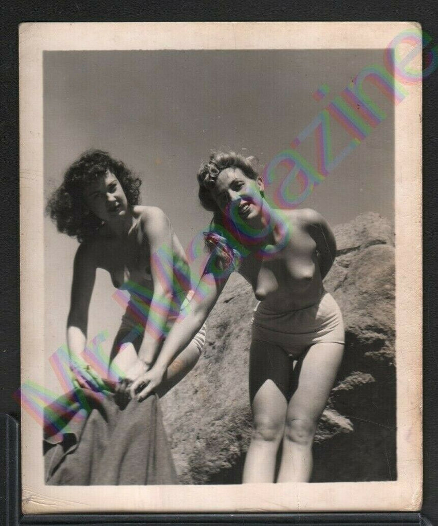 Vintage B&W Risque Pinup 4" x 5" Sexy Blonde and Brunettes Cheesecake AU19