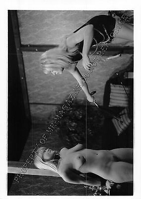 Adult 1990s B&W Photo 5x7 Bondage Beautiful Blonde Lesbian Bound Dominated 27PL