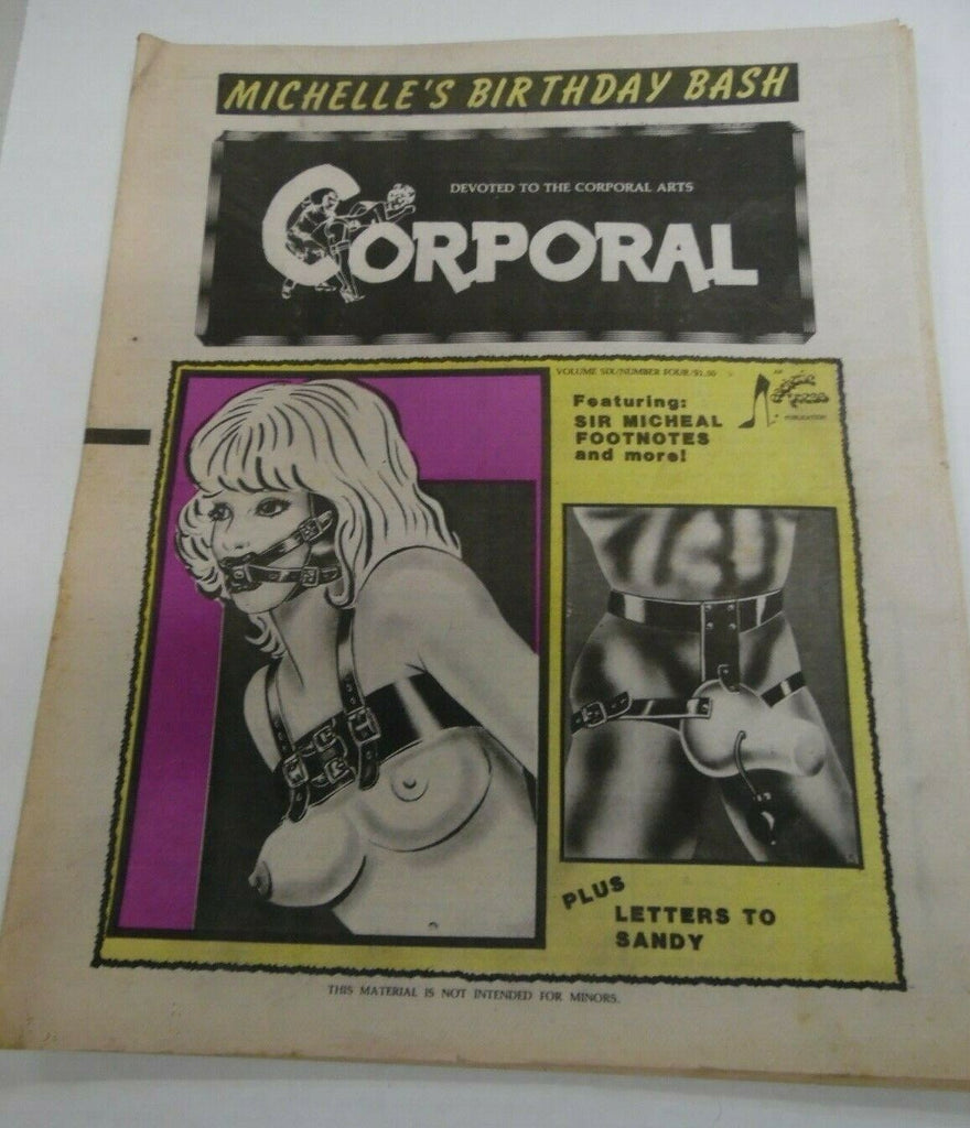 Corporal Fetish Newspaper Michelle's Birthday Bash vol.6 #4 1983 122119lm-ep