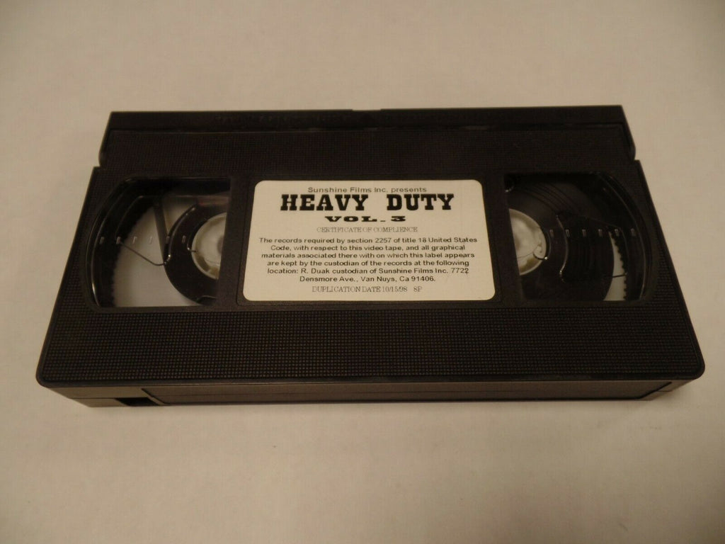 Heavy Duty Vol #3 Sunshine Films 1998 Adult VHS 052719AMP3