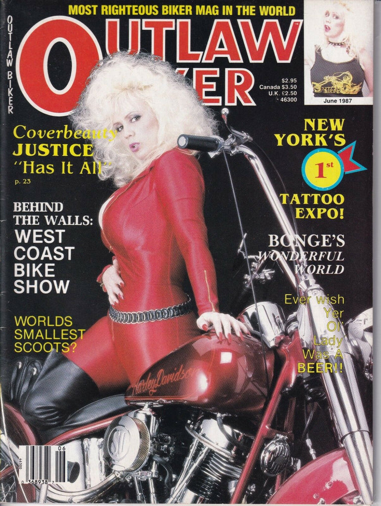 Outlaw Biker Magazine Justice & New York's 1st Tattoo Expo June 1987 020419REP