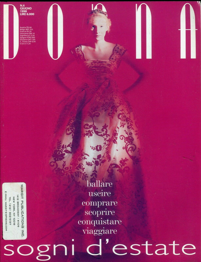 Donna Donna Italian International Adult Fashion Sogni D'estate June 1998 092419lm-ep - New