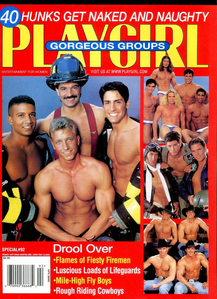 Playgirl Gorgeous Groups Magazine Firemen/Cowboys & More #92 1999 031326AMP-