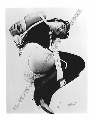 Adult Photo Vintage B&W 4x5 Bondage Beautiful Brunette Bound Dominated 150XU