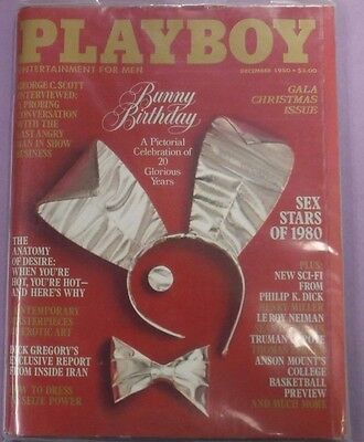 Playboy Magazine Birthday Bunny 20 Years December 1980 Xmas w/cf 031913lm-epa