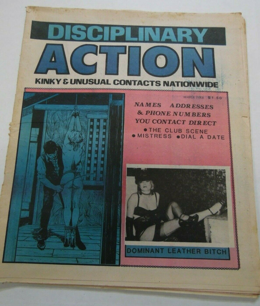 Disciplinary Action Fetish Newspaper Dominant Leather Bitch #4 1982 013020lm-ep