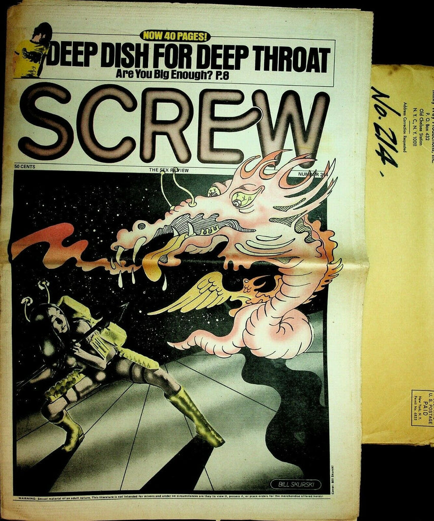 Screw Newspaper Deep Dish For Deep Throat #214 April 9, 1973 062420lm-ep