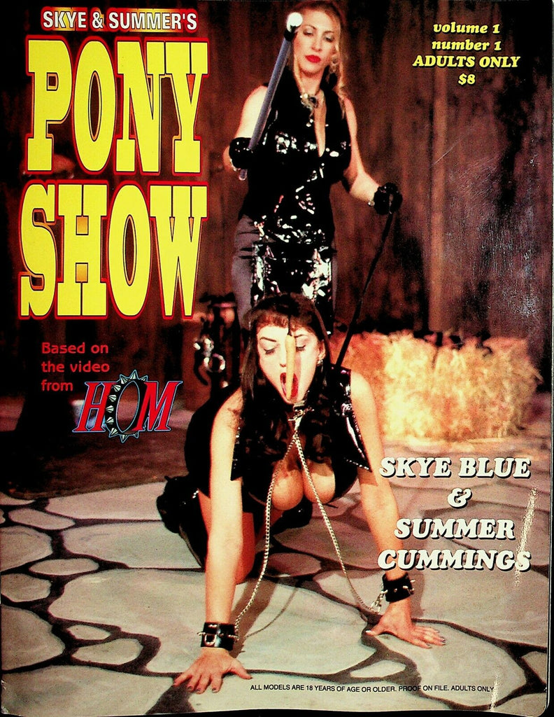 Pony Show Fetish Magazine Skye Blue/ Summer Cummings #1 1998 HOM 041020lm-ep