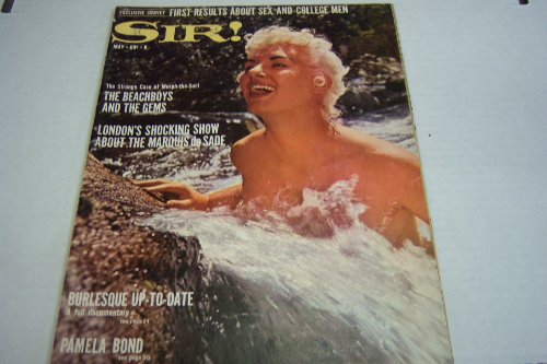Sir! Busty Adult Vintage Magazine "The Beachboys and the Gems" May 1965 Cheesecake