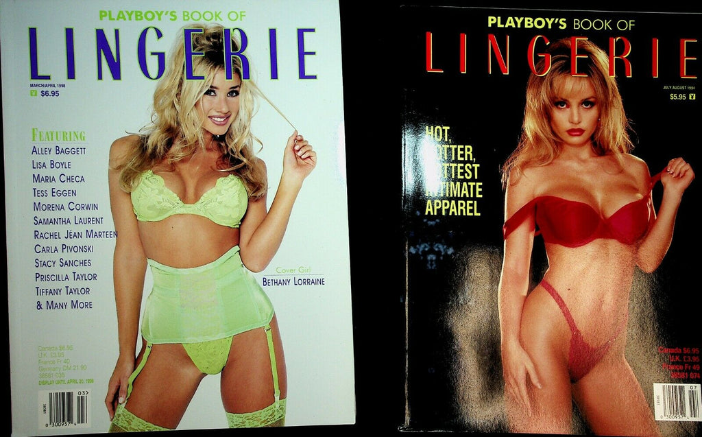 Lot of 6 Playboy's Lingerie Magazines 1994- 2001 Alley Baggett 042920lm-ep