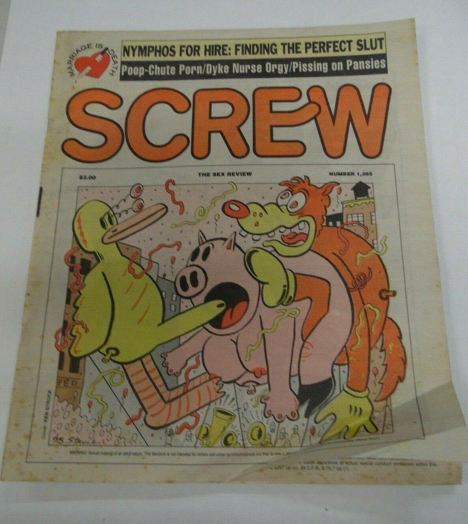 Screw Newspaper Dyke Nurse Orgy #1395 November 27,1995 121319lm-ep