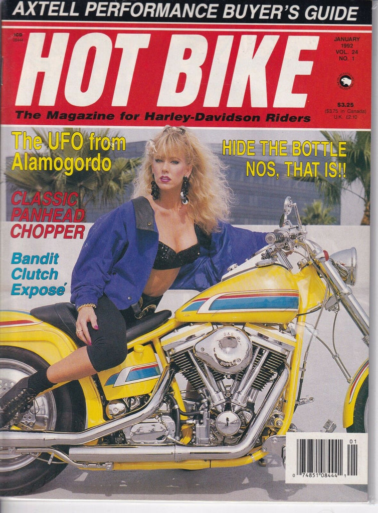 Hot Bike Magazine Classic Panhead Chopper Bandit Clutch January 1992 020419REP