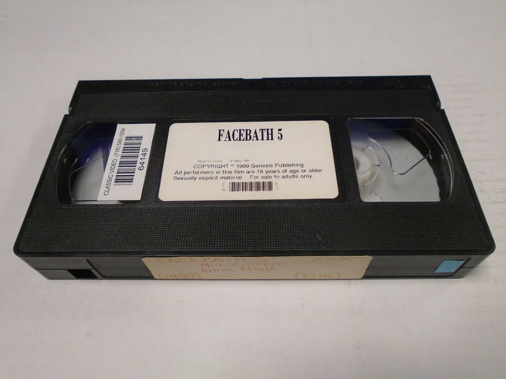 Facebath 5 Mia Ciccero Anna Malle 1999 75mins Adult VHS 022519AMP3