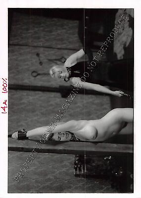 Adult 1990s B&W Photo 5x7 Bondage Beautiful Blonde Lesbian Bound & Whipped 2PL