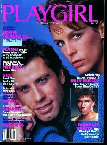 Playgirl Magazine July 1985: John Travolta; Billy Hufsey NUDE; SExy European Men at their Barest!