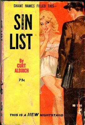 Sin List Adult Novel by Curt Aldrich 1965 Nightstand Book 042314lm-epa2