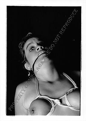 Adult 1990s B&W Photo 5x7 Bondage Beautiful Dirty Blonde Bound & Dominated 282MX
