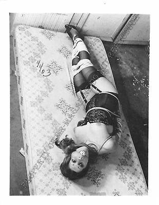 Adult Vintage B&W Photo 4x5 Bondage Beautiful Brunette Bound & Dominated 111WL