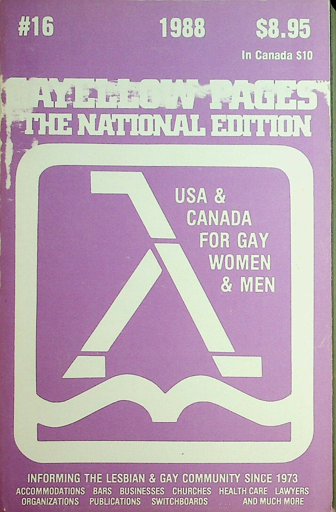 Gay Yellow Pages The National Edition #16 1988 072720lm-ep